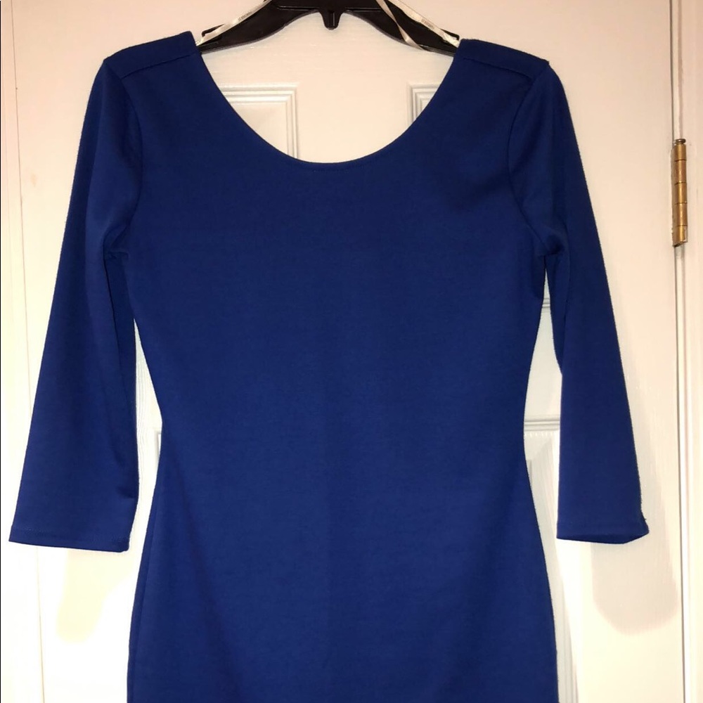 Blue bodycon dress never worn.
